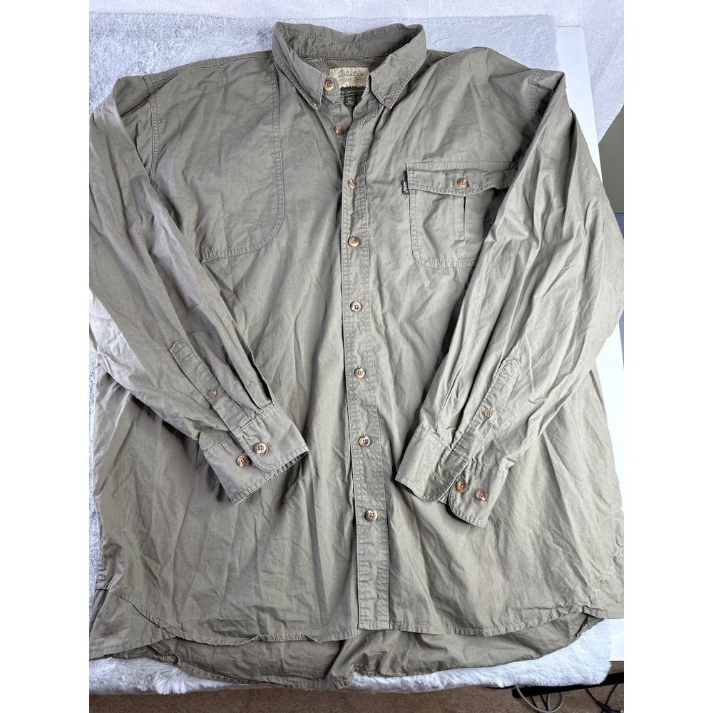 Cabelas‎ Shirt Mens 2XL Tall Outdoor Long Sleeve Field Button Down Workwear Hunt